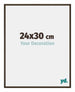 New York Aluminium Cadre Photo 24x30cm Structure Noyer De Face Mesure | Yourdecoration.fr