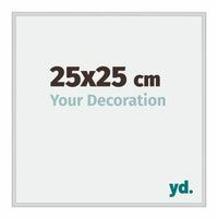 New York Aluminium Cadre Photo 25x25cm Argent Mat De Face Mesure | Yourdecoration.fr
