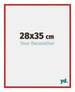 New York Aluminium Cadre Photo 28x35cm Rouge Ferrari De Face Mesure | Yourdecoration.fr