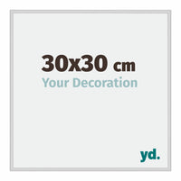 New York Aluminium Cadre Photo 30x30cm Argent Mat De Face Mesure | Yourdecoration.fr