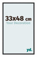 New York Aluminium Cadre Photo 33x48cm Noir Mat De Face Mesure | Yourdecoration.fr