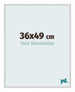 New York Aluminium Cadre Photo 36x49cm Argent Mat De Face Mesure | Yourdecoration.fr