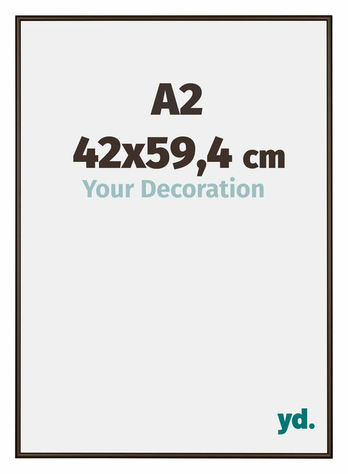New York Aluminium Cadre Photo 42x59 4cm A2 Structure Noyer De Face Mesure | Yourdecoration.fr