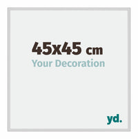 New York Aluminium Cadre Photo 45x45cm Argent Mat De Face Mesure | Yourdecoration.fr
