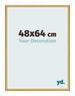New York Aluminium Cadre Photo 48x64cm Or Brillant De Face Mesure | Yourdecoration.fr