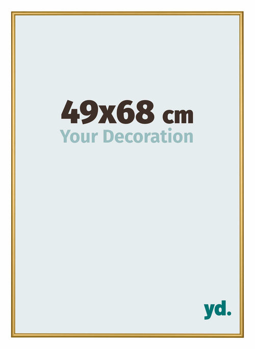 New York Aluminium Cadre Photo 49x68cm Or Brillant De Face Mesure | Yourdecoration.fr