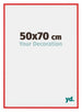 New York Aluminium Cadre Photo 50x70cm Rouge Ferrari De Face Mesure | Yourdecoration.fr