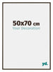 New York Aluminium Cadre Photo 50x70cm Structure Noyer De Face Mesure | Yourdecoration.fr