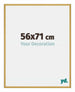 New York Aluminium Cadre Photo 56x71cm Or Brillant De Face Mesure | Yourdecoration.fr