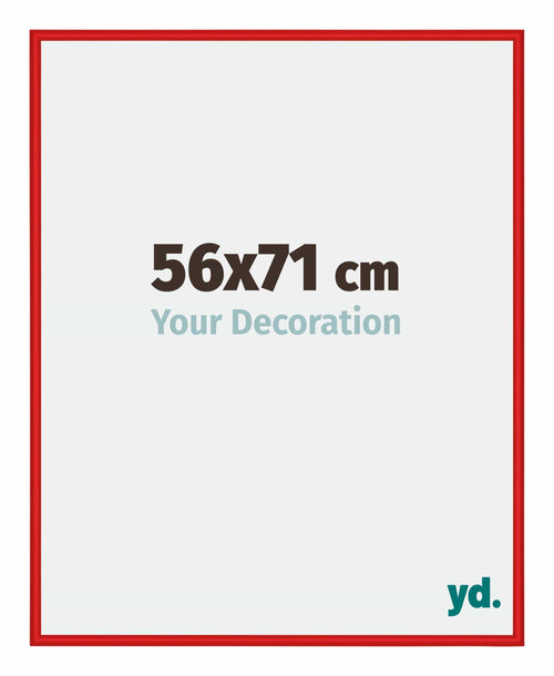 New York Aluminium Cadre Photo 56x71cm Rouge Ferrari De Face Mesure | Yourdecoration.fr