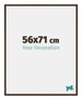 New York Aluminium Cadre Photo 56x71cm Structure Noyer De Face Mesure | Yourdecoration.fr