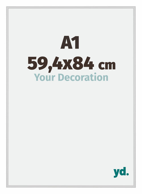 New York Aluminium Cadre Photo 59 4x84cm A1 Argent Mat De Face Mesure | Yourdecoration.fr