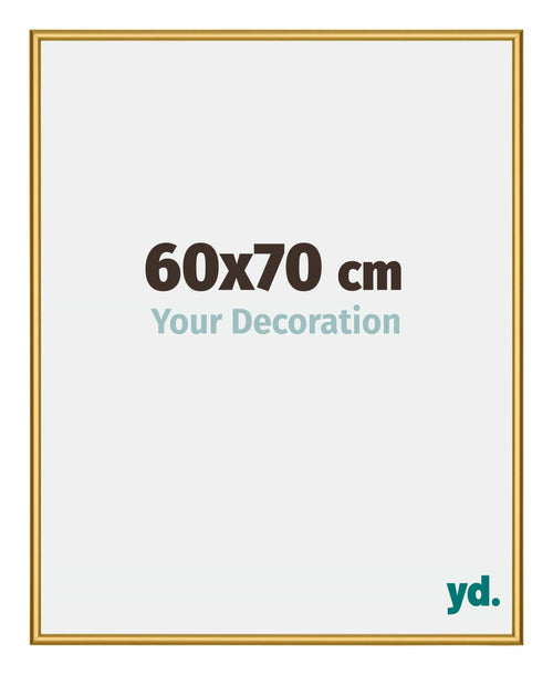 New York Aluminium Cadre Photo 60x70cm Or Brillant De Face Mesure | Yourdecoration.fr