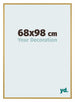 New York Aluminium Cadre Photo 68x98cm Or Brillant De Face Mesure | Yourdecoration.fr