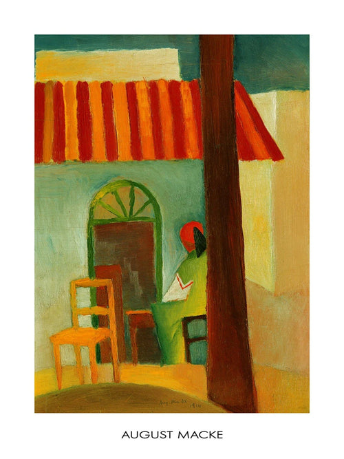 PGM AM 303 August Macke Caffe Turco Affiche Art 60x80cm | Yourdecoration.fr