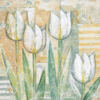 PGM BET 91 Eric Barjot White Tulips Affiche Art 15x15cm | Yourdecoration.fr