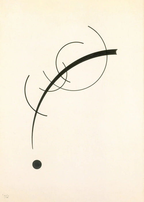PGM WK 57 Wassily Kandinsky Freie Kurve auf den Punkt Affiche Art 50x70cm | Yourdecoration.fr