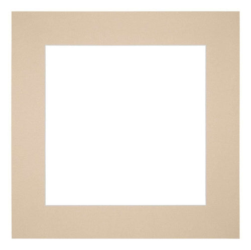 Passe Partout 70x70cm Carton Beige Bord 6cm Droit De Face | Yourdecoration.fr