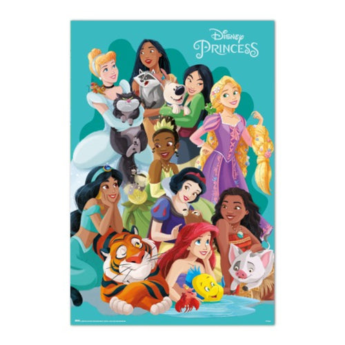Poster Disney Princesses And Pets 61x91 5cm GPE5963 | Yourdecoration.fr