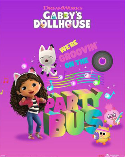 Poster Gabbys Doll House Party Bus 40x50cm MPP2501422 | Yourdecoration.fr