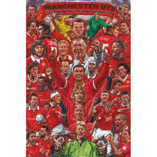 Poster Manchester United Legends 61x91 5cm Grupo Erik GPE6011 | Yourdecoration.fr