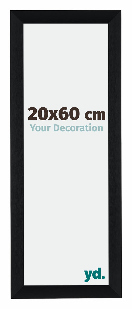 Tucson Aluminium Cadre Photo 20x60cm Noir Brossé De Face Mesure | Yourdecoration.fr
