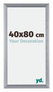 Tucson Aluminium Cadre Photo 40x80cm Argent Brossé De Face Mesure | Yourdecoration.fr