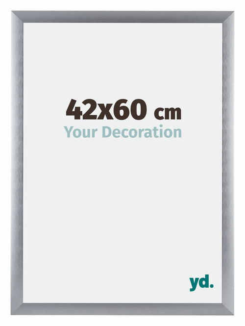 Tucson Aluminium Cadre Photo 42x60cm Argent Brossé De Face Mesure | Yourdecoration.fr