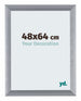 Tucson Aluminium Cadre Photo 48x64cm Argent Brosse De Face Mesure | Yourdecoration.fr