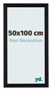 Tucson Aluminium Cadre Photo 50x100cm Noir Brosse De Face Mesure | Yourdecoration.fr
