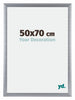 Tucson Aluminium Cadre Photo 50x70cm Argent Brossé De Face Mesure | Yourdecoration.fr