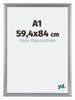 Tucson Aluminium Cadre Photo 59 4x84cm A1 Argent Brossé De Face Mesure | Yourdecoration.fr