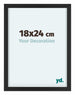 Virginia Aluminium Cadre Photo 18x24cm Noir De Face Mesure | Yourdecoration.fr