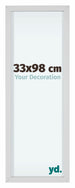 Virginia Aluminium Cadre Photo 33x98cm Blanc De Face Mesure | Yourdecoration.fr