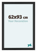 Virginia Aluminium Cadre Photo 62x93cm Noir De Face Mesure | Yourdecoration.fr