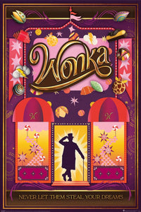 Poster Wonka Never Let Them Steal Your Dreams 61x91 5cm Pyramid PP35137 | Yourdecoration.fr