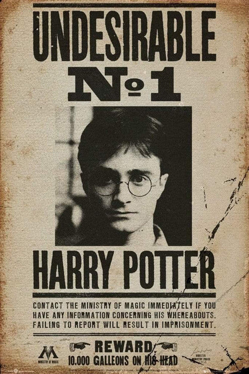 GBeye Harry Potter Undesirable No 1 Affiche 61x91,5cm | Yourdecoration.fr