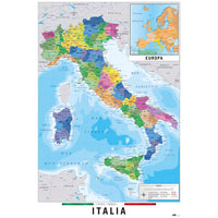 Grupo Erik GPE5125 Map Italia Physical Politic Affiche 61X91,5cm | Yourdecoration.fr