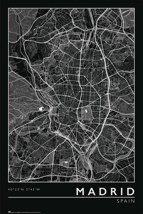 Grupo Erik Gpe5635 Madrid City Map Affiche Poster 61x91 5cm | Yourdecoration.fr