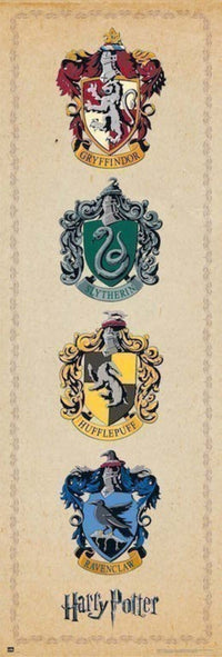 Grupo Erik PPGE8032 Harry Potter House Crests Affiche 53X158cm | Yourdecoration.fr
