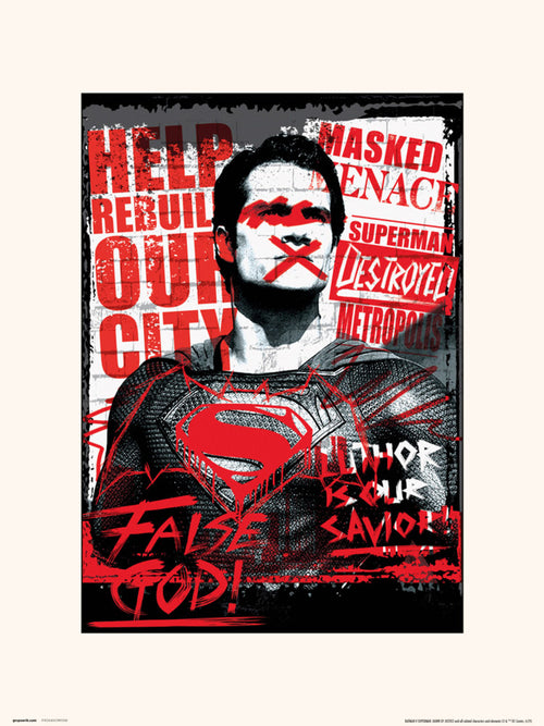 Grupo Erik Dc Batman V Superman Superman False God Affiche Art 30X40cm | Yourdecoration.fr