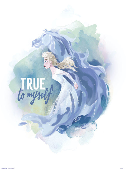 Grupo Erik Disney Frozen Ii Elsa And Horse True To Myself Affiche Art 30X40cm | Yourdecoration.fr