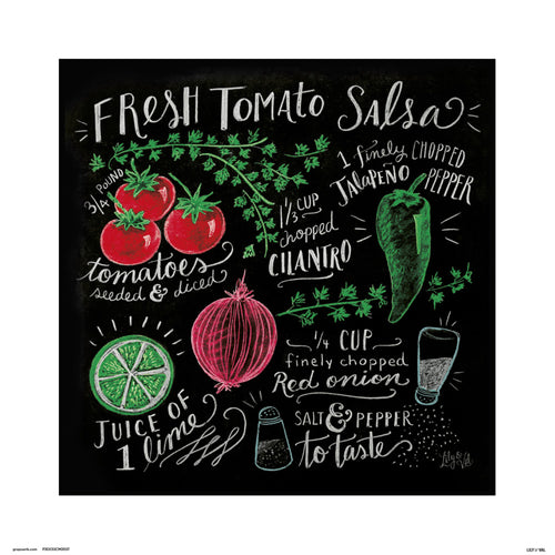 Grupo Erik Lily And Val Fresh Tomata Salsa Affiche Art 30X30cm | Yourdecoration.fr