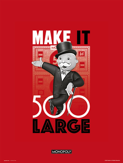 Grupo Erik Monopoly Make It 500 Large Affiche Art 30X40cm | Yourdecoration.fr