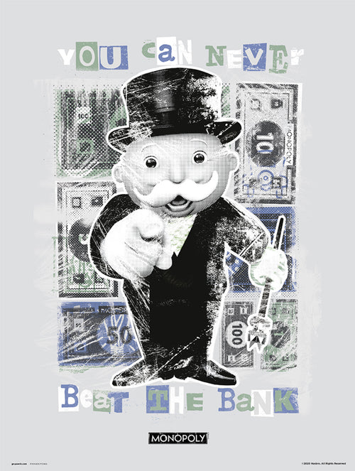 Grupo Erik Monopoly You Can Never Beat The Bank Affiche Art 30X40cm | Yourdecoration.fr