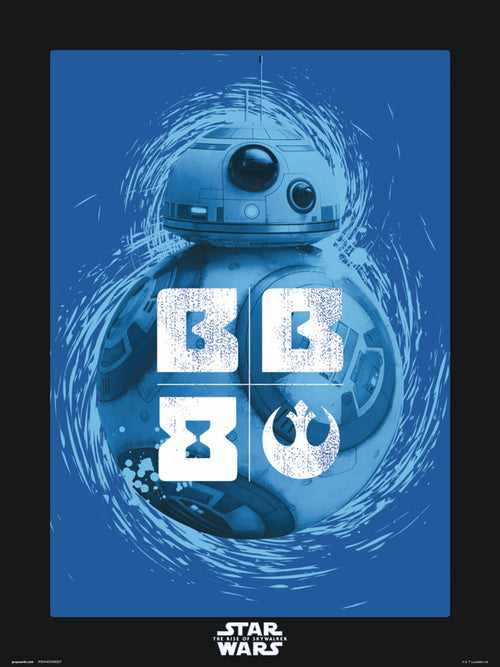 Grupo Erik Star Wars Episode Ix Bb 8 Blue Affiche Art 30X40cm | Yourdecoration.fr