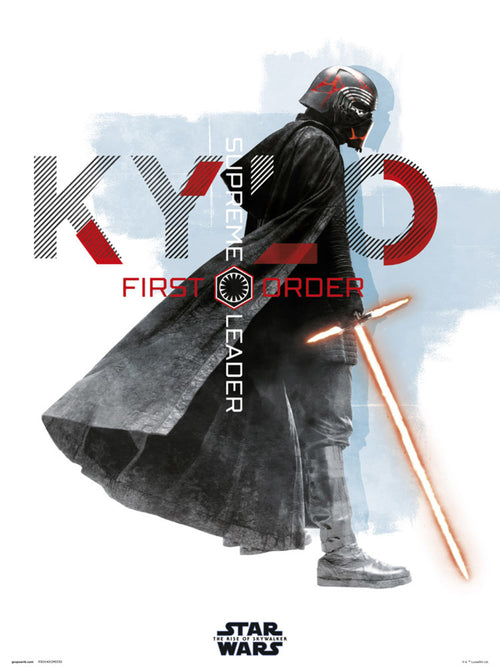Grupo Erik Star Wars Episode Ix Kylo Ren First Order Leader Affiche Art 30X40cm | Yourdecoration.fr