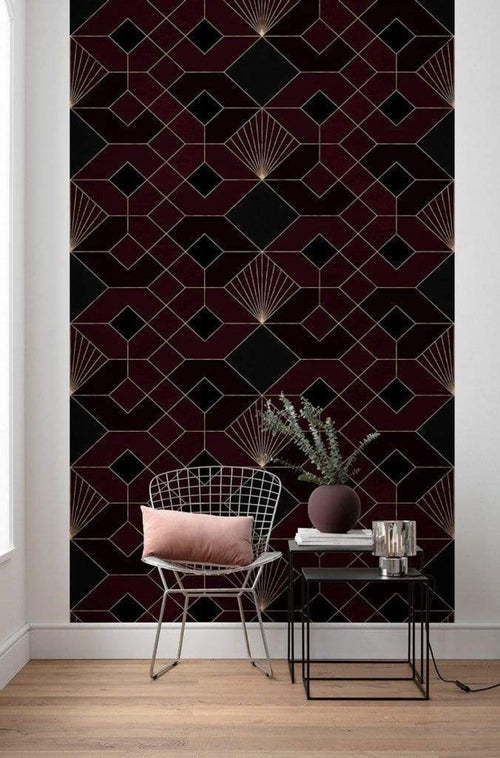 Komar Coquilles Rouges Papier Peint Intissé 150x280cm 3 bandes ambiance | Yourdecoration.fr