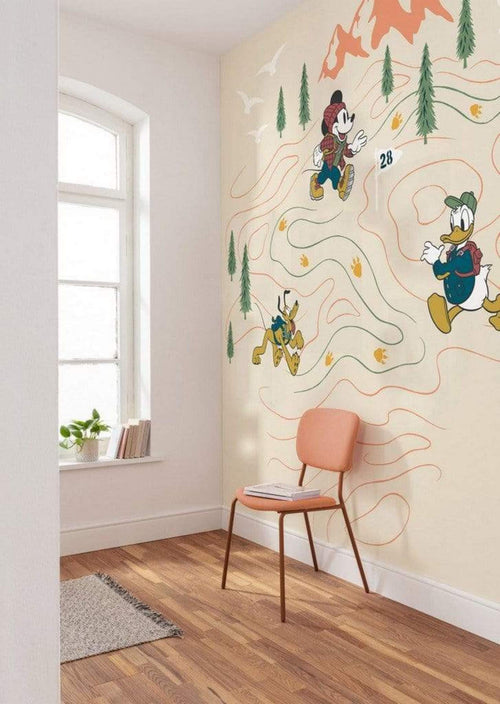 Komar Mickey Meets the Mountain Papier Peint Intissé 300x280cm 6 bandes ambiance | Yourdecoration.fr