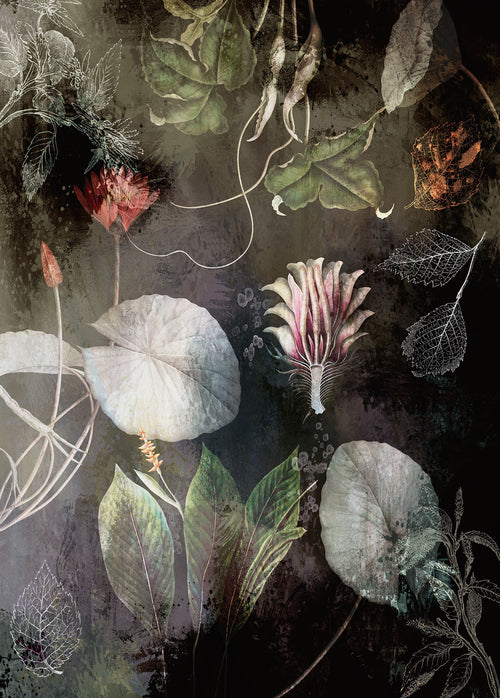 Komar Intisse Papier Peint Inx4 044 Night Flowers | Yourdecoration.fr